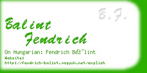 balint fendrich business card